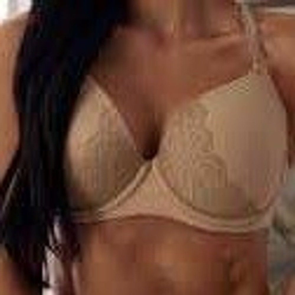 Soma Embraceable Enchanting Lace J-Hook Bra Tan Nude Underwire 40C 042301